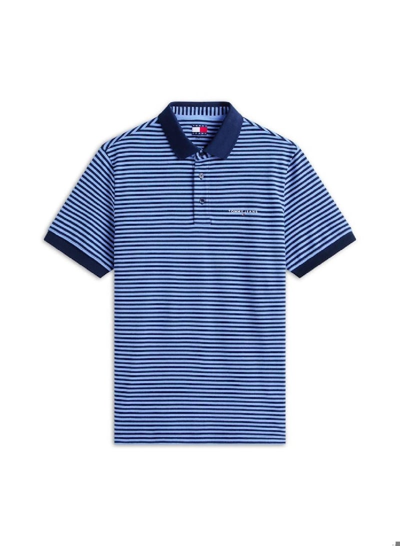 TOMMY JEANS Linear Logo Pique Polo Shirt - Image 5